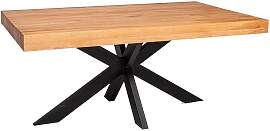 Rustikaler Esstisch mit Spider-Metallgestell 180 x 