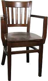 Rustikaler Esszimmerstuhl mit Armlehne braun