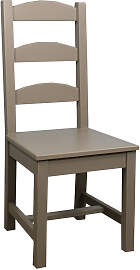 Rustikaler Holz Stuhl im Landhausstil grau-braun