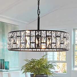 Rviezza Kristall-Deckenleuchten Schwarz, moderne