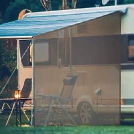 RV Markise Seite Sonnenschutz Mesh 9ft x 7ft