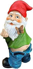 RZXBB Gartenzwerg Mittelfinger,Gartenzwerge für