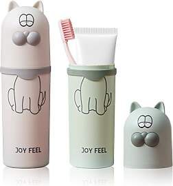 SacJkt Zahnputzbecher Kinder, 2 pcs Zahnbürsten