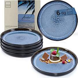 SÄNGER Aruba | Dessertteller 6 teilig, Steingut