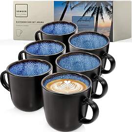 Sänger Aruba | Kaffeebecher 6 Personen, Steingut