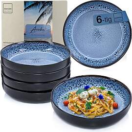 SÄNGER Aruba| Steingut Pastaschalen 6 tlg, Nudel