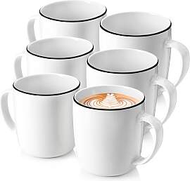 Sänger | Kaffeetassen Set Marlo Black Rim 6 tlg,