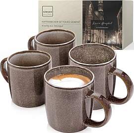 SÄNGER Kairo Graphit | Kaffeebecher 4 teilig,