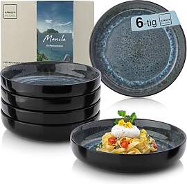 SÄNGER Manila| Steingut Pastaschalen 6 tlg, Nudel 