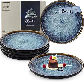 SÄNGER Osaka | Dessertteller 6 teilig, Steingut