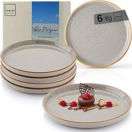 SÄNGER Rio Perlgrau | Dessertteller 6 teilig,