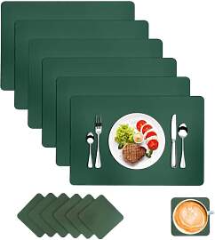 Sagittar Premium Tischset aus Leder-Imitat