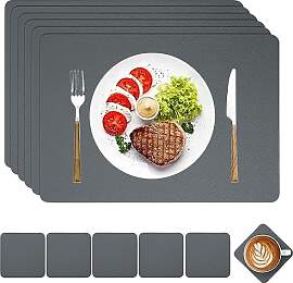 Sagittar Premium Tischset aus Leder-Imitat