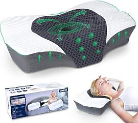 SAHEYER Ergonomisches Nackenkissen Kopfkissen,2 in 