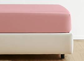 SALAD HOUSE Spannbettlaken 90x200 Rosa –