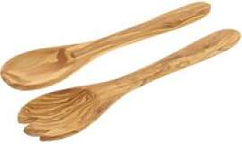 Salatbesteck Olivenholz 29 cm