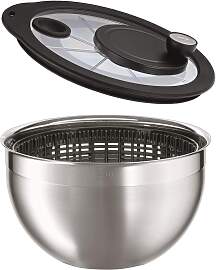 Salatschleuder RÖSLE, silber (edelstahlfarben),