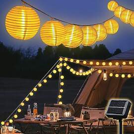 SALCAR 10m Camping Solar LED Lichterkette Lampion