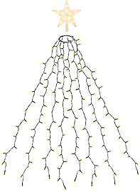 SALCAR 2m Lichterkette Weihnachtsbaum mit Ring und 