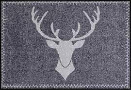 Salonloewe Fußmatte waschbar Motiv Hirsch Franz