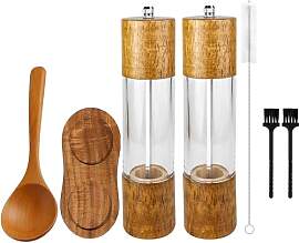 Salz und Pfeffermühle Holz, 2 Stück Set