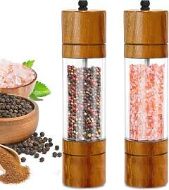 Salz und Pfeffermühle Holz Set, Pfeffer und