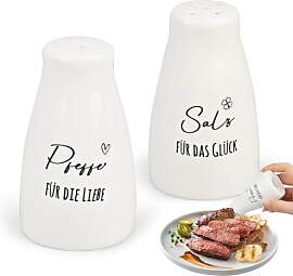 Salz und Pfefferstreuer Hochzeitsgeschenk Set aus