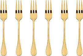 Sambonet Kuchengabel, Gold, Metall, DIN EN ISO
