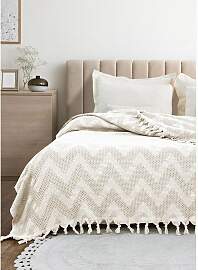 Samimi - Tagesdecke in Weiß/ Beige - (L)230 x