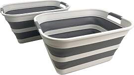 SAMMART Zusammenklappbarer Wäschekorb aus