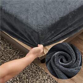Samt Spannbettlaken 120x200 cm Warm Winter Frottee 
