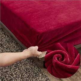 Samt Spannbettlaken 180x200 cm Warm Winter Frottee 