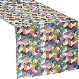 Sander Tischläufer Cubes bunt Größe 40x100 cm
