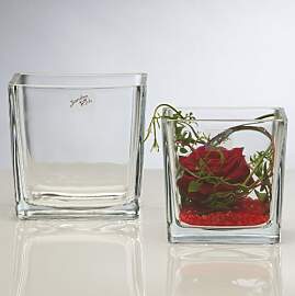 Sandra Rich Teelichter Windlicht Serie Cube Glas