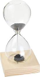 Sanduhr mit magnetischem Sand, Höhe ca. 16 cm,