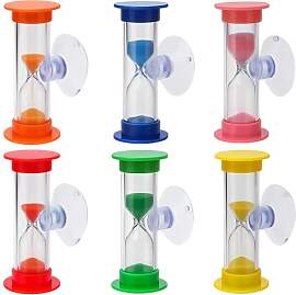 Sanduhr Zähneputzen Kinder, 6 Stück Sanduhren