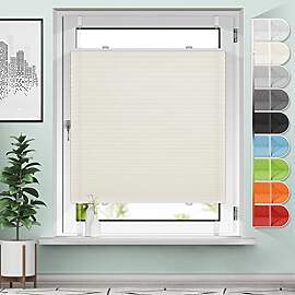 Sanfree Plissee ohne Bohren Klemmfix Beige B45 x