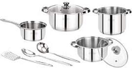 SAN IGNACIO Topfset Lexia silber Edelstahl 9 tlg.