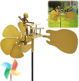 SANLIUSANJIU Gartentrommler Percussion-Windmühle, 
