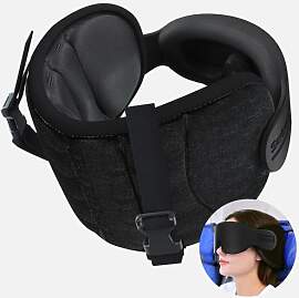 SARISUN Reisekissen Flugzeug mit 3D Schlafmaske,