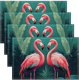 Satz von 4-Paar Flamingo Tischmatten für Männer
