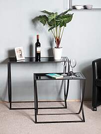 Satztisch HAKU, schwarz (schwarz, schwarz), B:80cm 