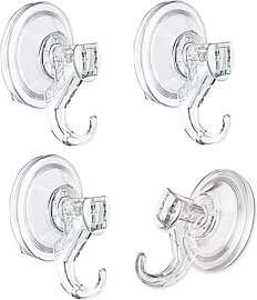 Saugnapf Haken stark,4 Pcs Saugnapf Haken Set Ohne 