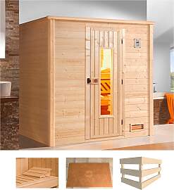 Sauna WEKA "Bergen 1", beige (natur),