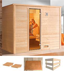 Sauna WEKA "Bergen 3", beige (natur),