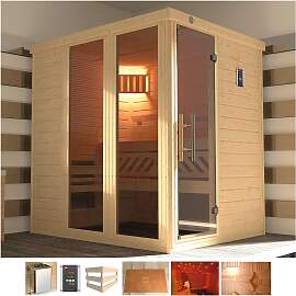 Sauna WEKA "Kemi Panorama", beige