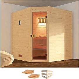 Sauna WEKA "Valida", beige (natur), ohne 