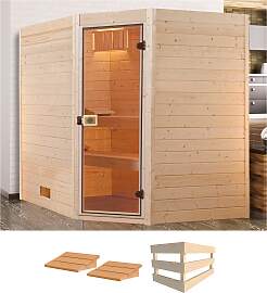 Sauna WEKA "Valida Eck 3", beige