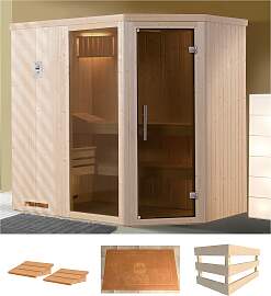 Sauna WEKA "Varberg 1", beige (natur),