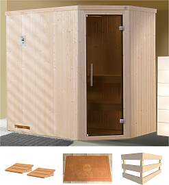 Sauna WEKA "Varberg 1", beige (natur),